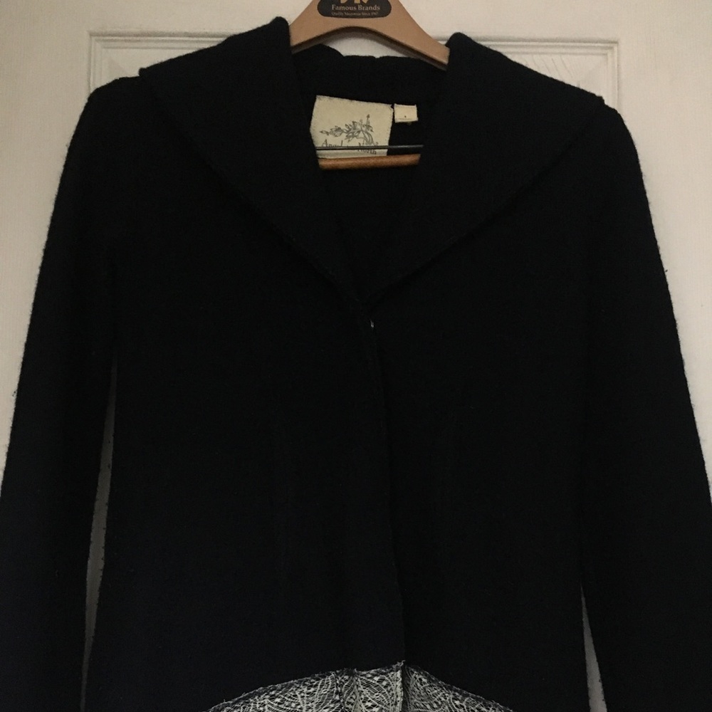 💥💥anthro wool House Coat w apron collar
